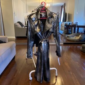 Beautiful silver long jacket never been worn